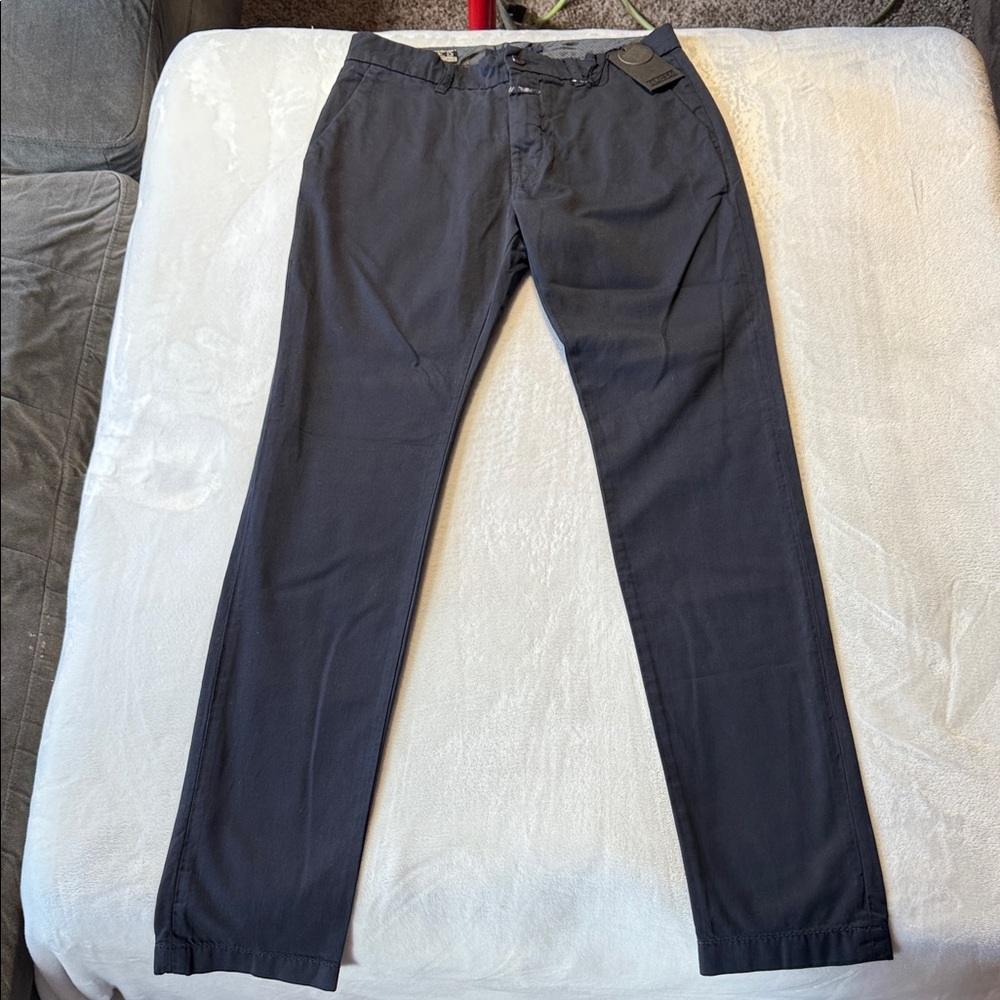 NWT Closed Blue Winston Straight Leg Pants 100% Cotton Size Medium 8